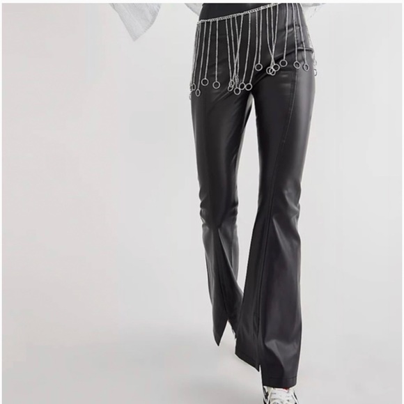 free people Real Deal Vegan Leather Pants . - Picture 1 of 8